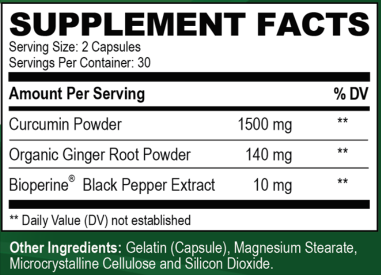 Curafen supplement facts